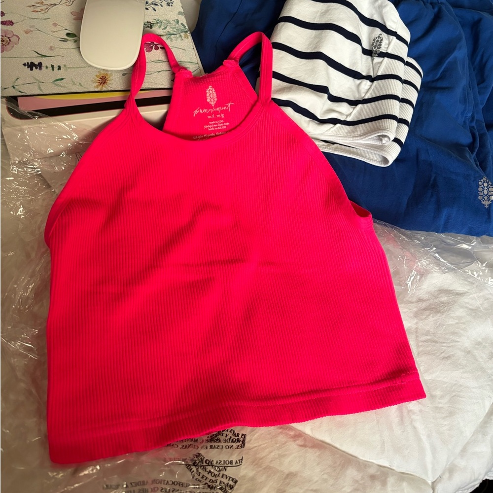 Free People Happiness Runs Crop Tank Electric Sunset M/L - Picture 6 of 7